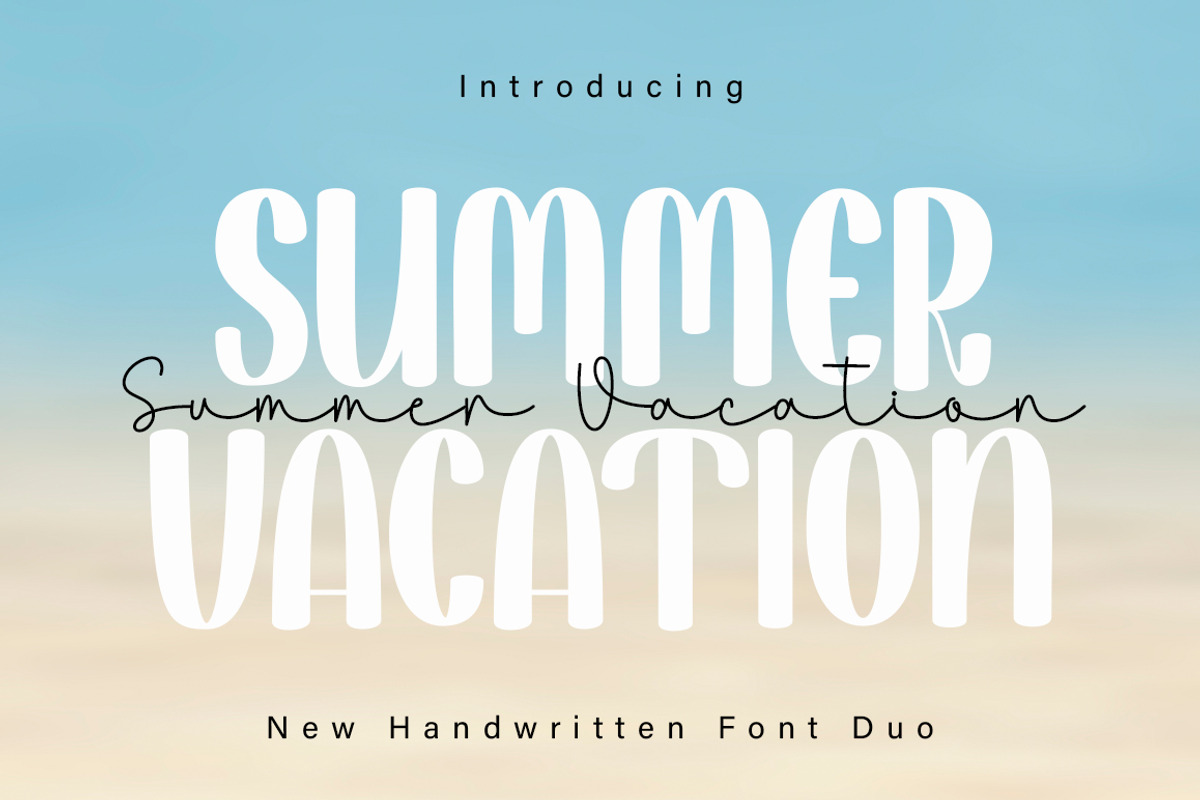 Summer Vacation Duo, a Handwritten Font by DN Creative (Photo 1 of 8)