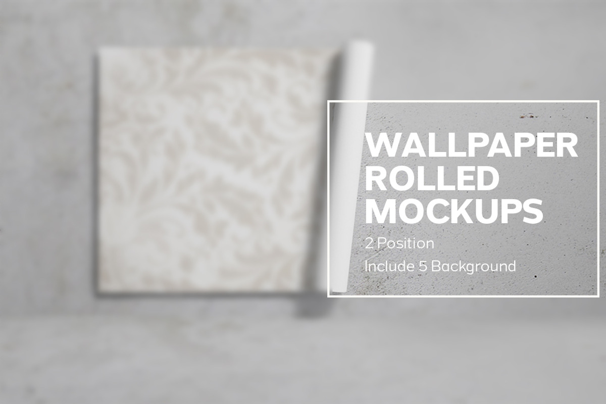 Wallpaper Rolled Mockups, a Mockup by Kongkow (Photo 1 of 5)