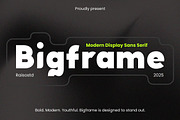 Bigframe Modern Display Sans Font, a Sans Serif Font by Rasio Studio (Thumbnail 1 of 7)