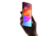 Phone 15 Pro Mockup in Hand, an iPhone Mockup by Asylab (Thumbnail 1 of 4)