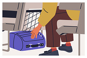 People travel by air in plane set, a Transportation Illustration by Good Studio (Thumbnail 11 of 16)