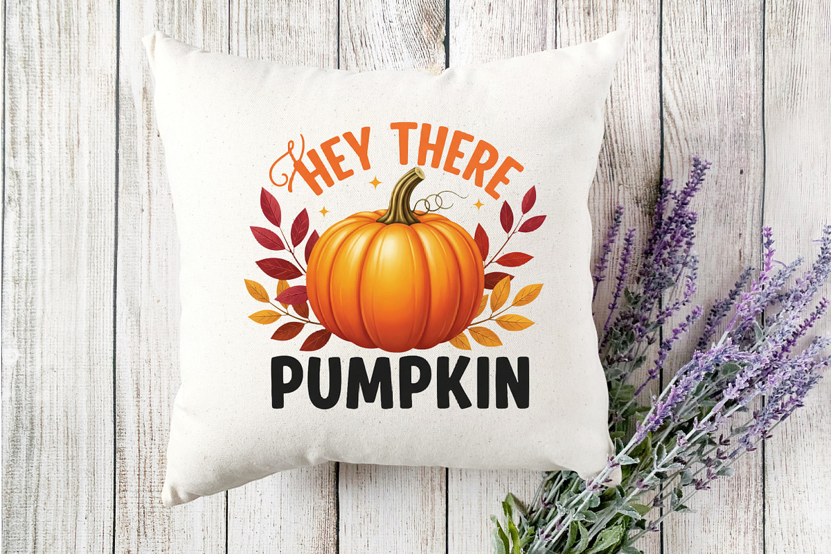Pumpkin SVG, Fall Hey There Pumpkin, an Illustration by Designking (Photo 4 of 4)