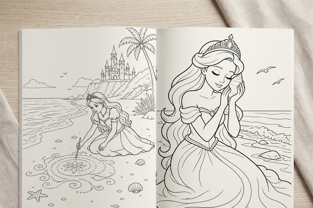 Magical Princess Coloring Book Vol44, a Person Illustration by ikarifq shop (Photo 7 of 7)