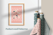 Daisy Floral Patterns & Wall Art, a Pattern Graphic by Nina Bered Illustration (Thumbnail 4 of 4)