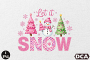Let It Snow Clipart Christmas PNG, an Illustration by DreamCafeArt (Thumbnail 1 of 6)