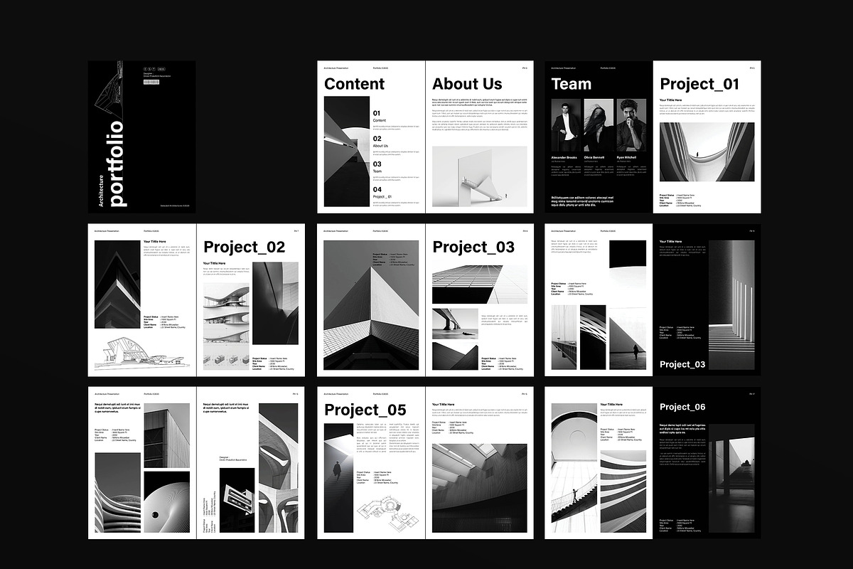 Architecture Portfolio Template, a Brochure Template by DesignCrest (Photo 12 of 13)