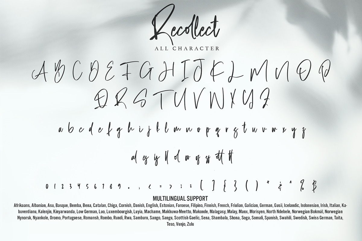 Recollect - Calligraphy Font, a Handwritten Font by Arendxstudio