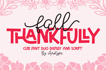 Fall Thankfully Fun & Cute Font Duo