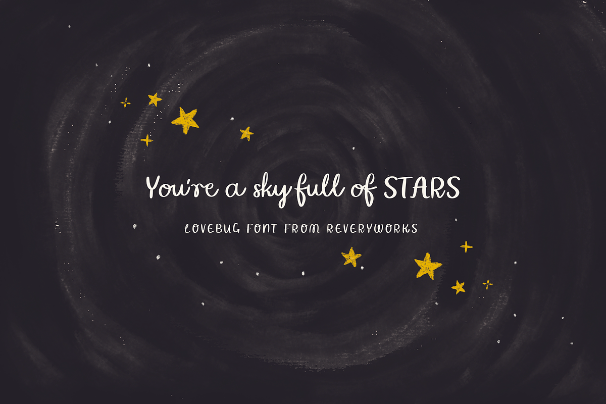 The Lovebug Script, a Handwritten Font by ReveryWorks (Photo 6 of 9)