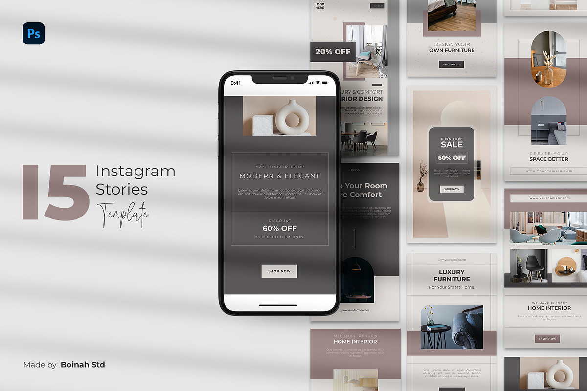 ZAID instagram stories template, a Social Media Template by Boinah Studio (Photo 1 of 7)