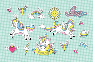 Unicorn Illustration Set