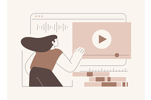 Editing video isolated cartoon, a Person Illustration by Visual Generation