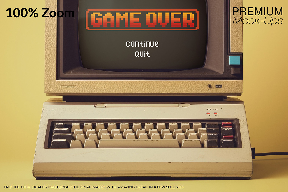 Vintage Computer Mockup, a Mac Mockup by mock-ups (Photo 4 of 7)