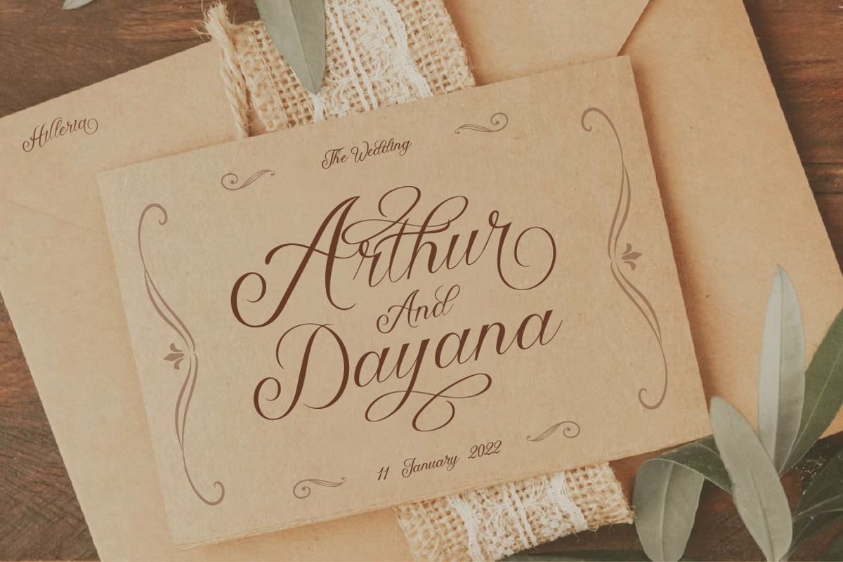 Hilleria, a Script Font by kerismaker (Photo 4 of 12)