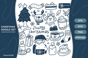 Christmas doodle set