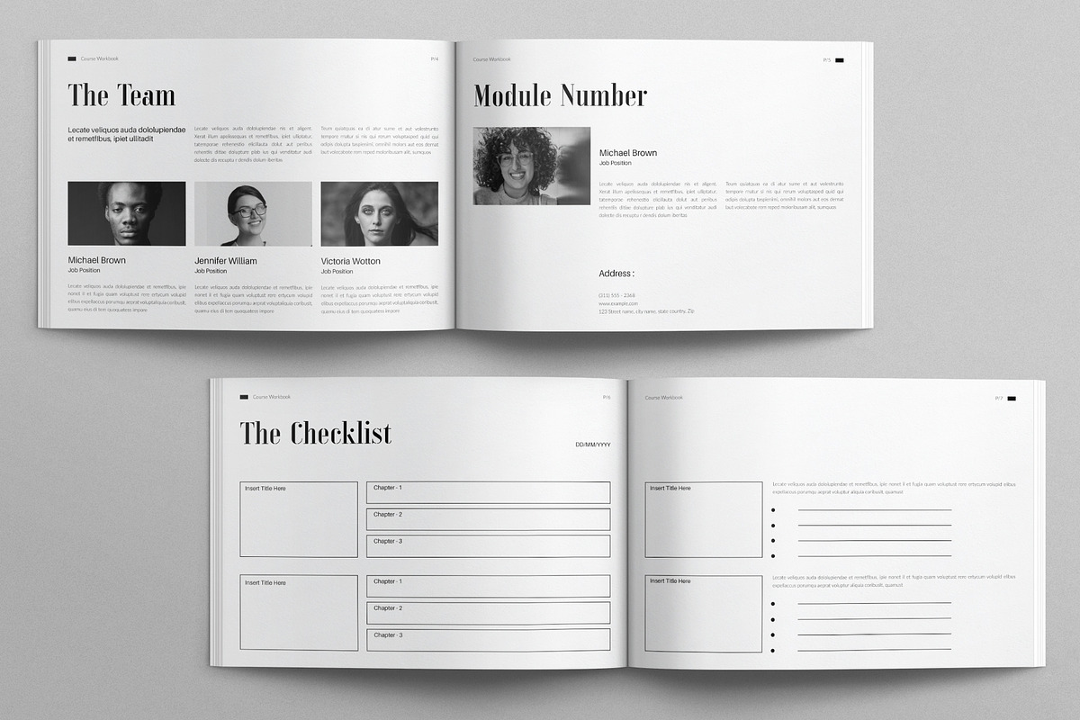 Course Workbook Template Landscape, a Brochure Template by E-Type (Photo 3 of 7)