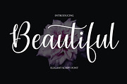 Beautiful Font, a Script Font by Cut Story (Thumbnail 1 of 9)