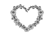 Floral Heart Frame SVG Bundle, an Illustration by Designs_River (Thumbnail 7 of 31)