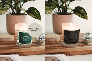 Frosted Glass Candle Mockup 11oz