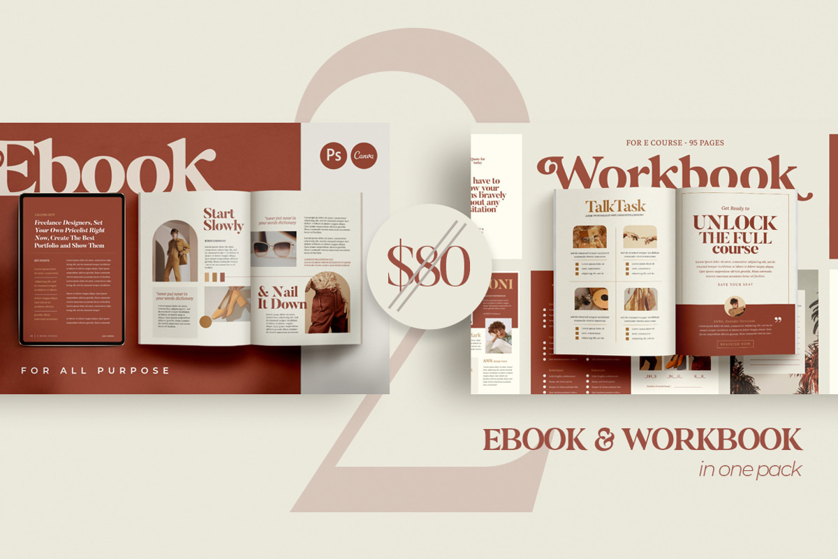 2in1 Bundle eBook + Workbook CANVA, a Magazine Template by Eviory (Photo 2 of 38)