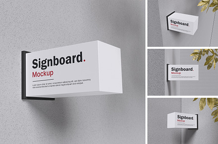 Sign Board Mockup, an Advertising Mockup by HanaSaka_Studio