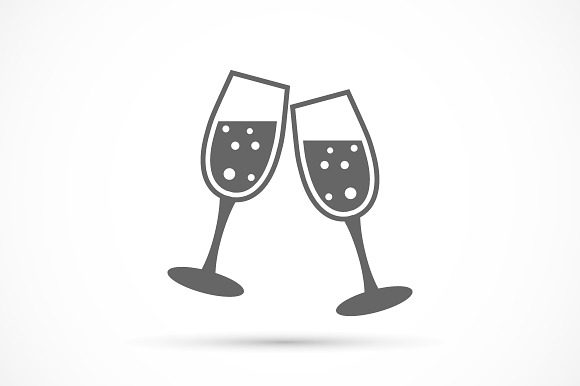Glasses Champagne Icon