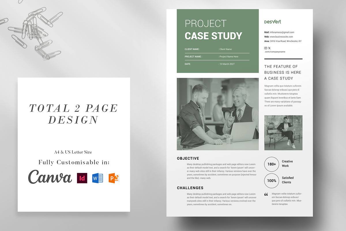 Project Case Study Template, a Flyer Template by Niofix (Photo 2 of 6)