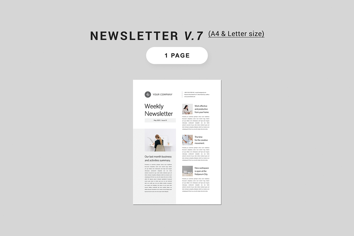 Newsletter Bundle | MS Word & Indd, a Magazine Template by Leaflove (Photo 8 of 10)