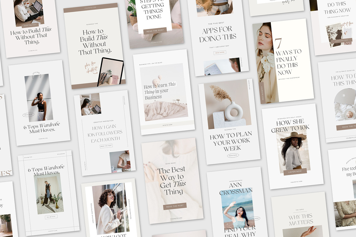 Pinterest Pin Templates for Canva, a Social Media Template by Tabitha Emma (Photo 3 of 10)