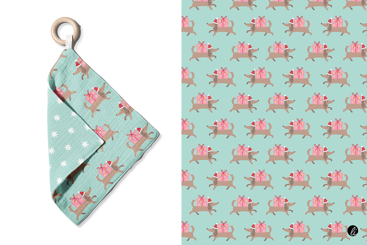 Christmas Dachshund Patterns, an Illustration by Andrea Liesert (Photo 4 of 7)