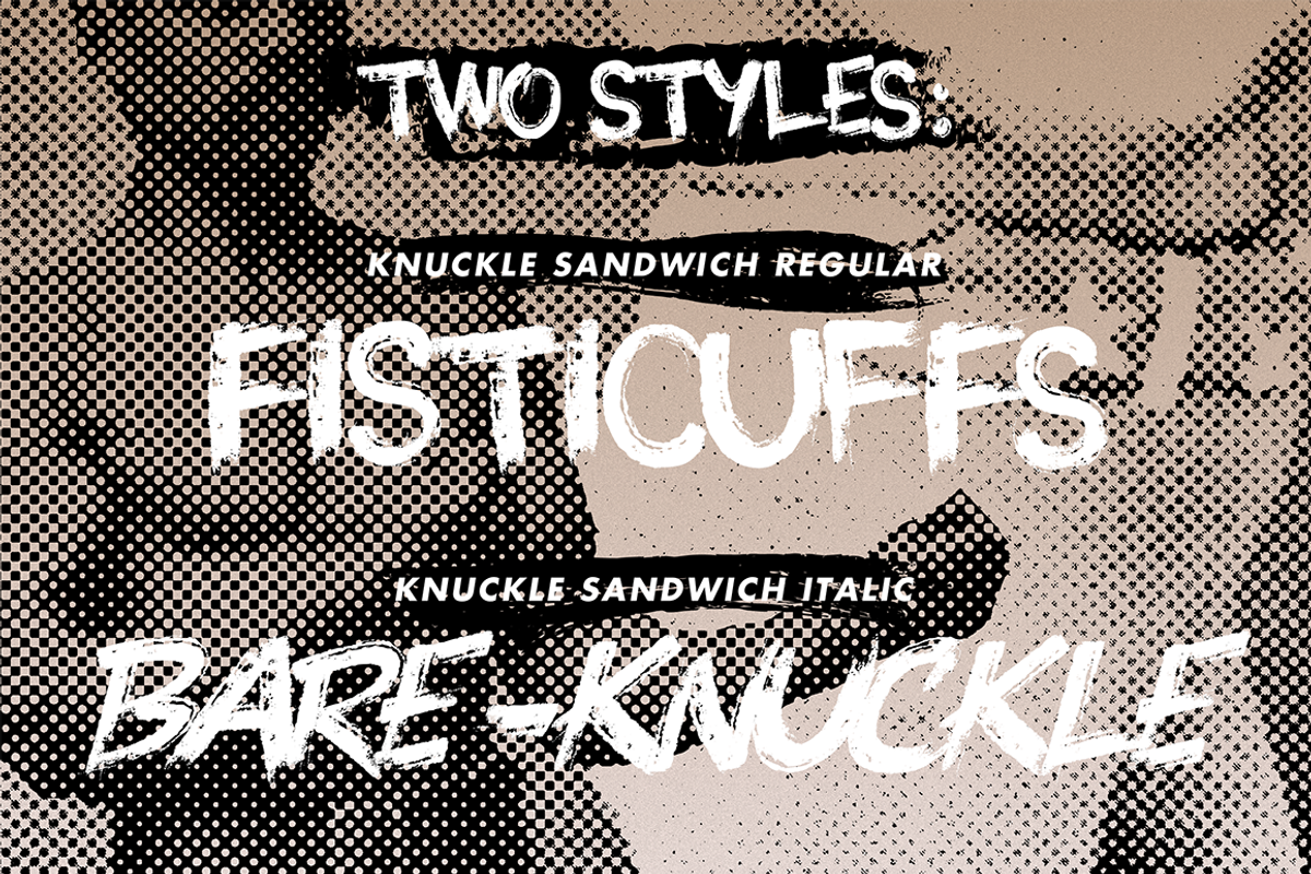 Knuckle Sandwich - A brush font preview 4