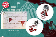 Vintage circus design set, an Illustration by Scarlet Heath Art (Thumbnail 8 of 10)