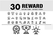 30 reward line icon, an Outline Icon by khalwa.studio (Thumbnail 1 of 3)