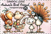Whimsical Animals Best Friend Clipar, an Animal Illustration by SVGArt (Thumbnail 1 of 9)