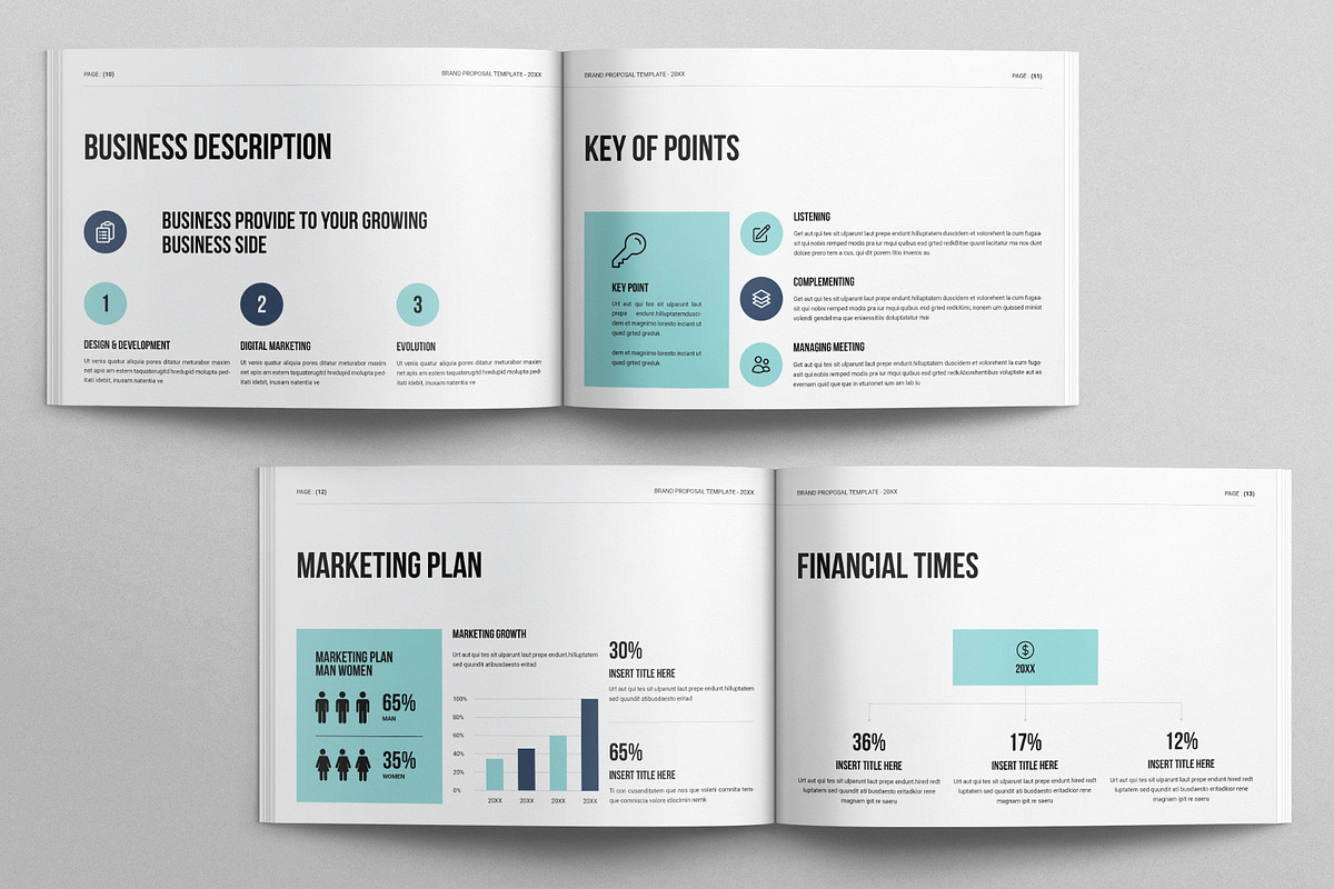 Brand Proposal Template Landscape, a Brochure Template by E-Type (Photo 5 of 7)