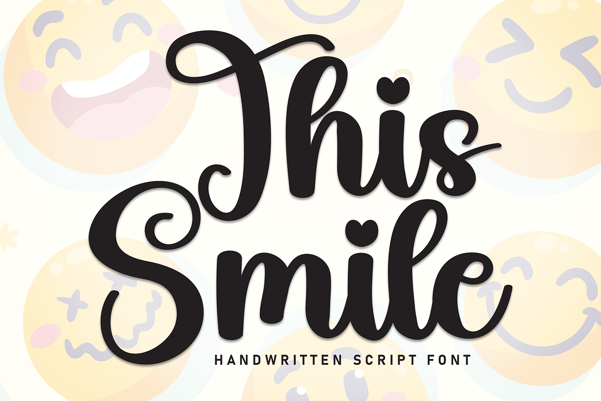 This Smile | Script Font, a Handwritten Font by Scratchones (Photo 1 of 8)