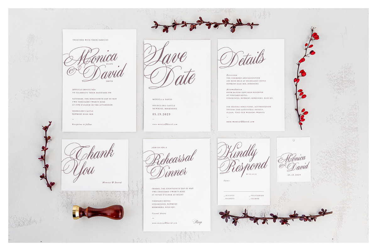 Old England Wedding Suite Collection, an Invitation Template by volume 1 visual design (Photo 28 of 33)