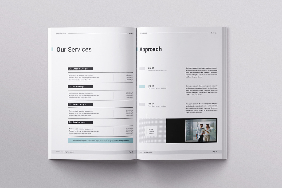 Project Proposal Template | CANVA, a Brochure Template by ArtisanaAura (Photo 5 of 10)