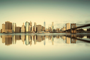 New york sunrise containing new, york, and city