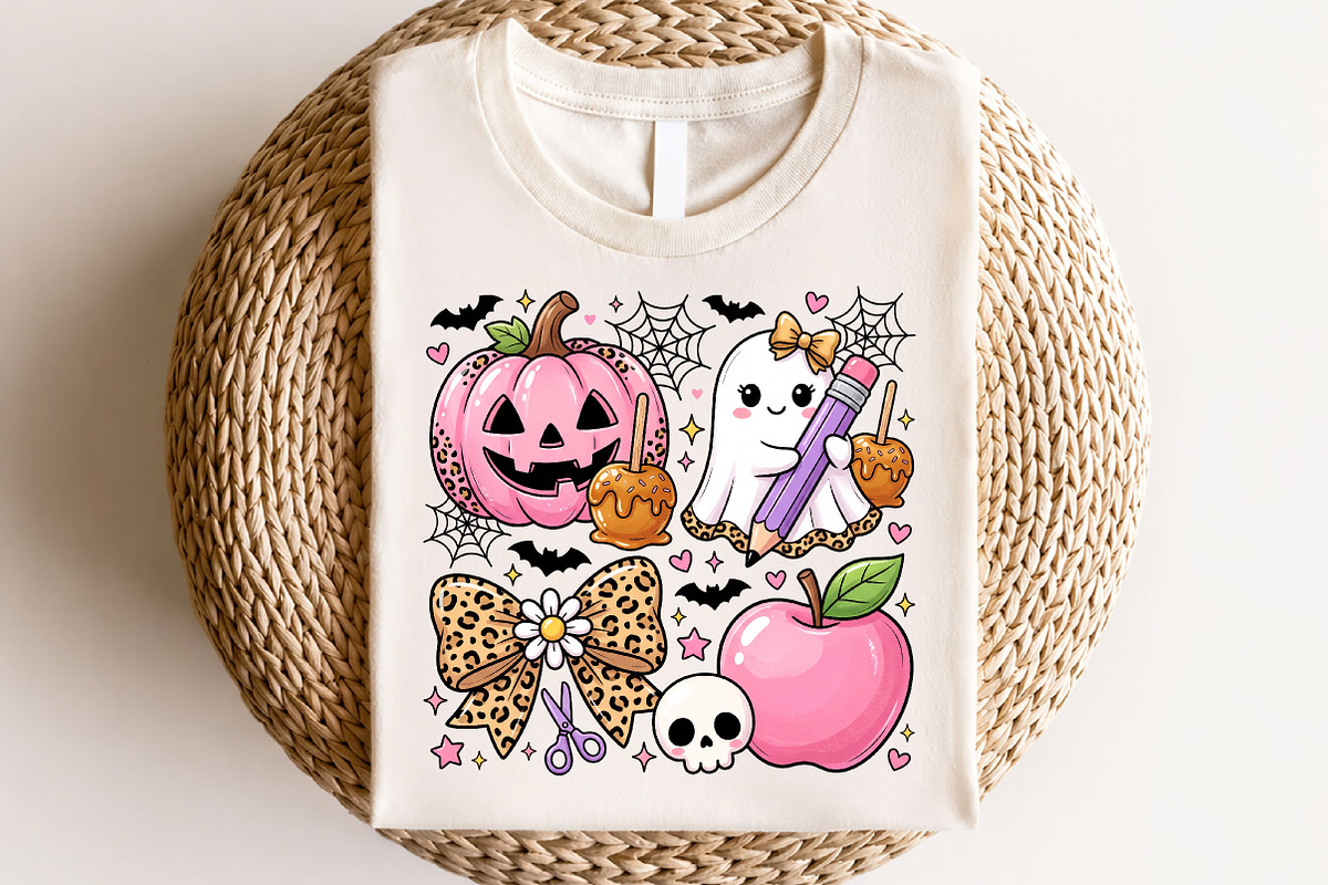 Halloween Back to School Ghost PNG, a Seasonal Illustration by CraftArtStudio (Photo 4 of 4)