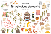 Vermicomposting clipart, an Illustration by Walrus Darya (Thumbnail 13 of 14)