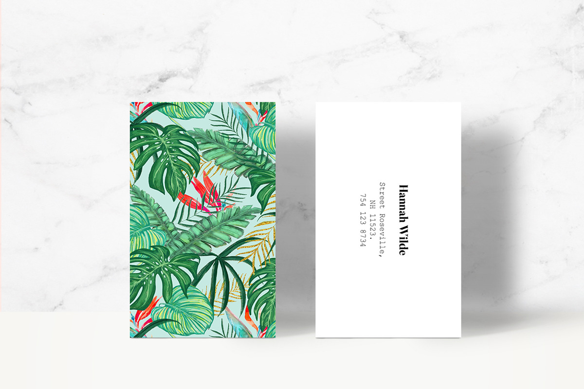 The Tropics Business Card Template, a Business Card Template by Human-made. Made to feel. (Photo 2 of 3)