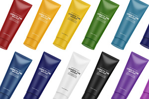 Matte Cosmetic Tubes Mockups Set