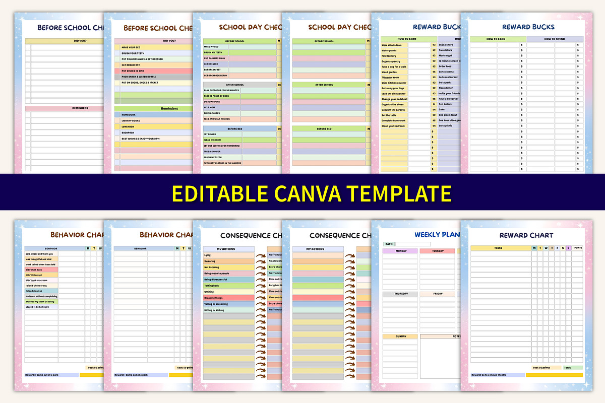 2026 Kids Task & Reward Charts