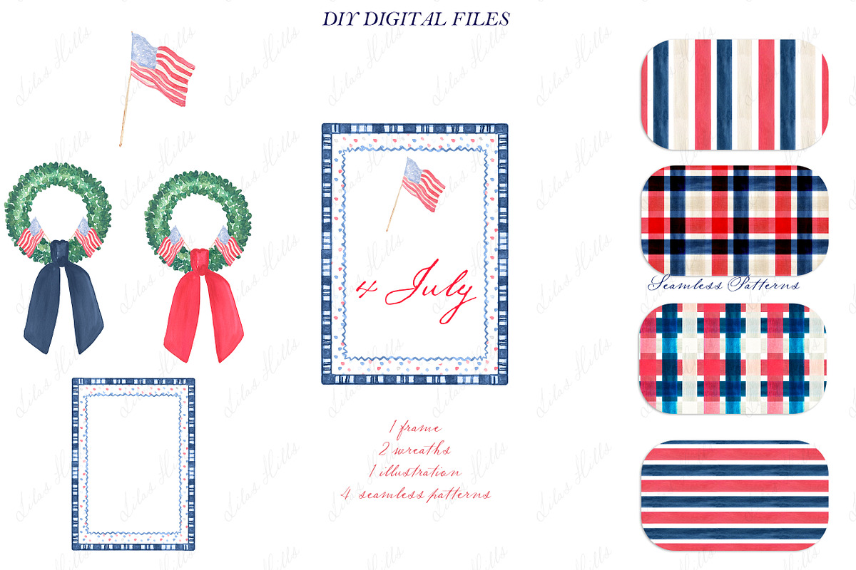 Forth of July Watercolor DIY, a Graphic by LABFcreations (Photo 2 of 4)