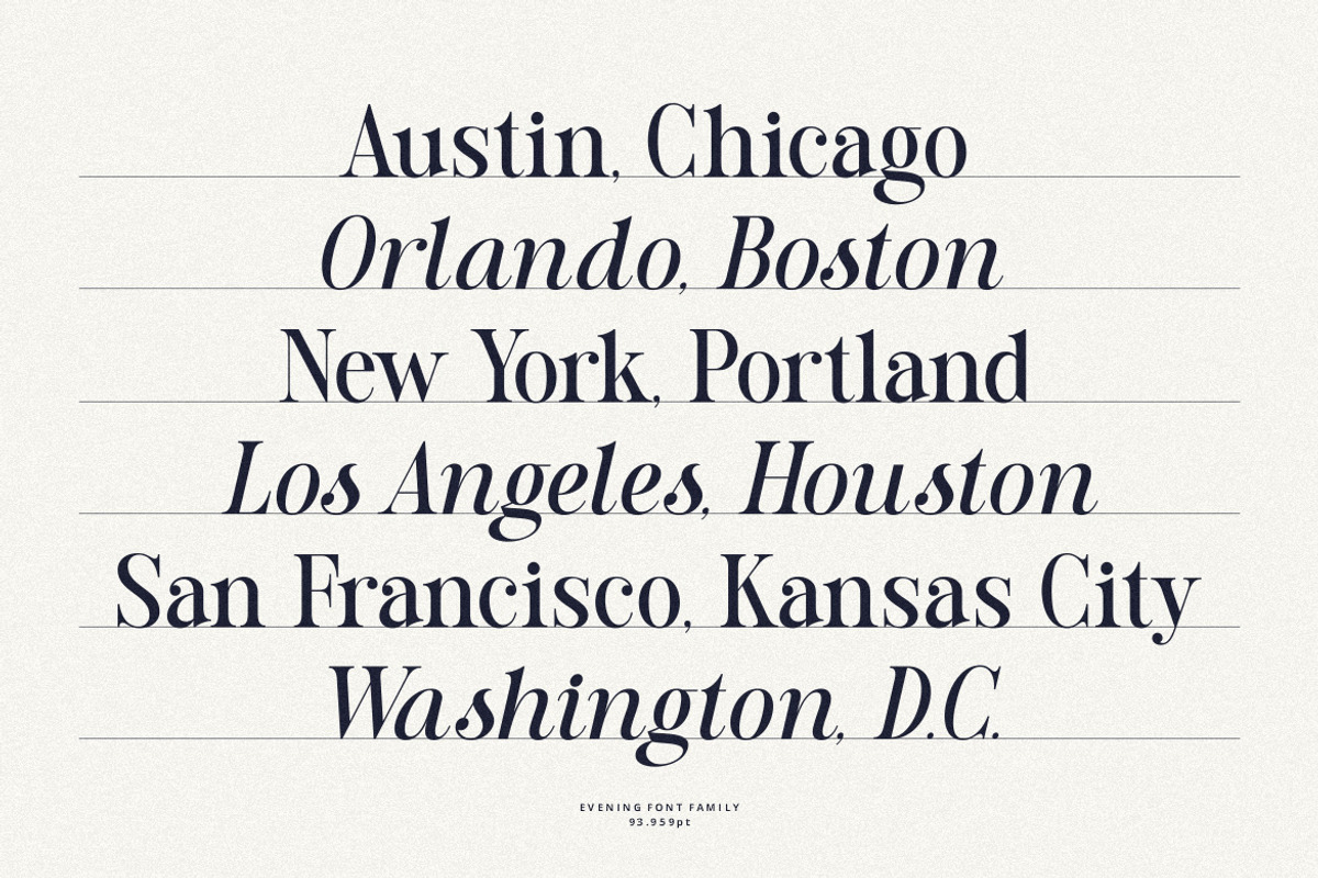 Evenings | Retro Vintage Serif Font, a Serif Font by HansCo Studio (Photo 8 of 20)