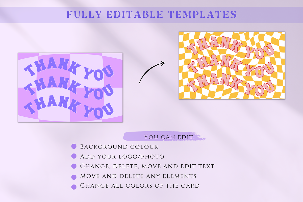 Retro Thank You Card Template, a Templates & Theme by Boltik Studio (Photo 2 of 9)