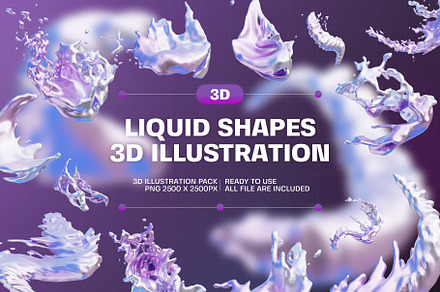 Liquid Icon 3D Illustration, an Object 3D Model by Tempcraft