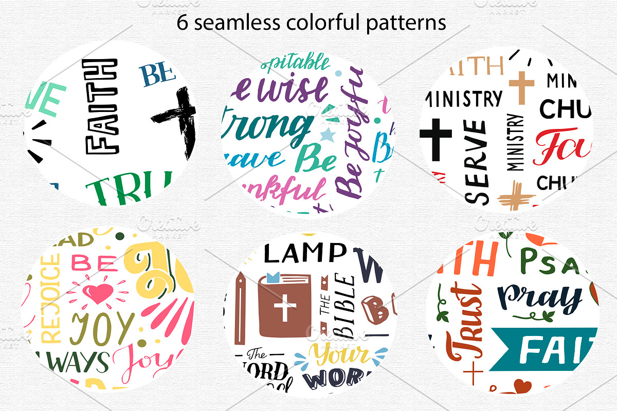 6 CHRISTIAN PATTERNS #4, a Decorative Illustration by Ola-la-la (Photo 2 of 5)