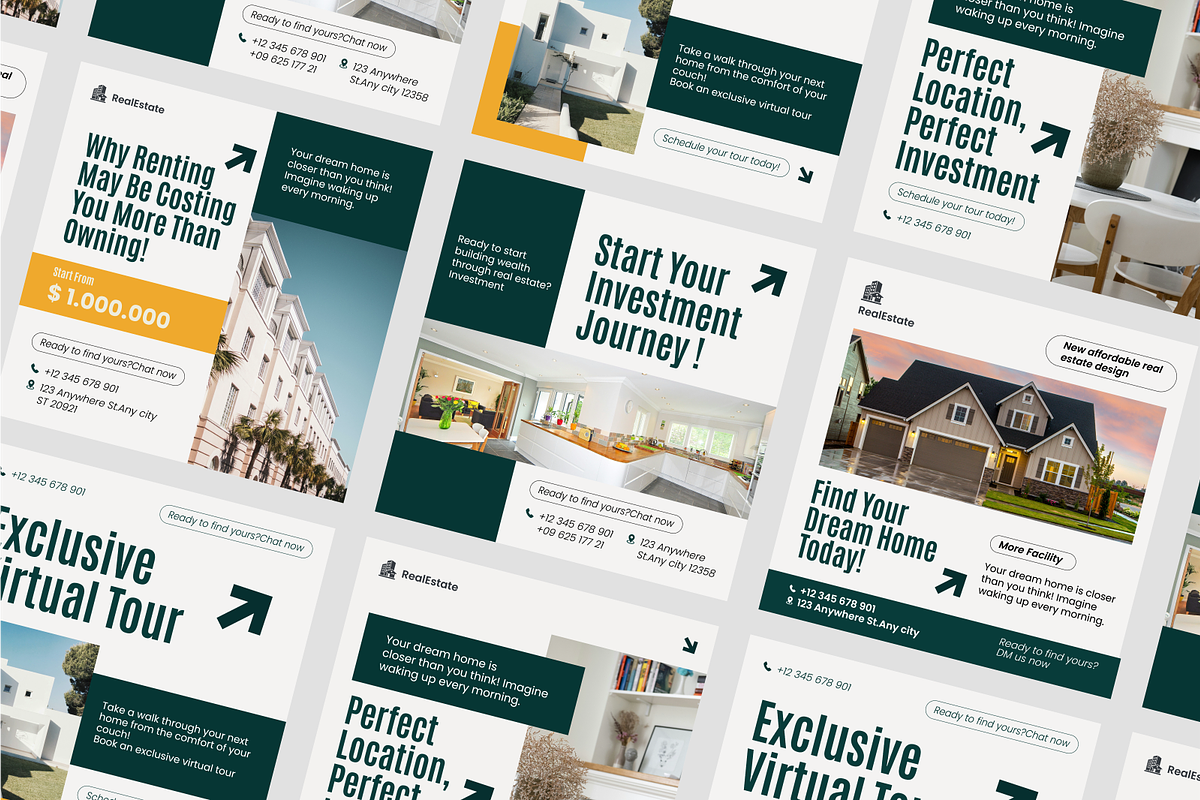 Real Estate Feed Instagram Post, a Social Media Template by SquidPixey (Photo 6 of 6)